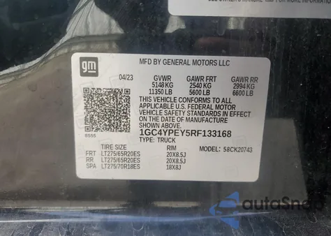 2024 Chevrolet Silverado K2500 Heavy Duty Ltz z USA, uszkodzony, nr VIN 1GC4YPEY5RF133168